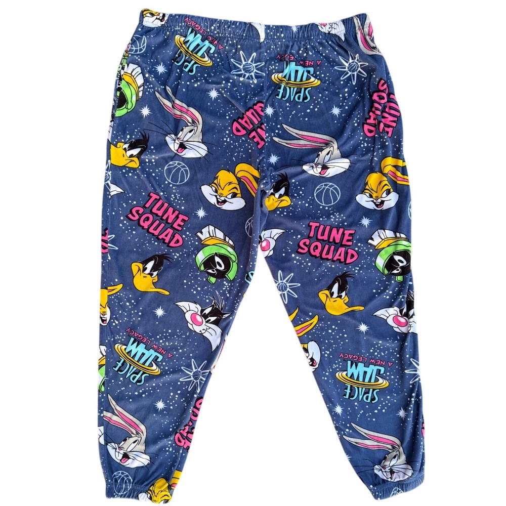 Space Jam Tune Squad youth pajama pants XL Bugs Daffy Lola Marvin fleece‎ - Picture 2 of 6